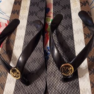 Michael Kors Signature Logo Flip Flops
